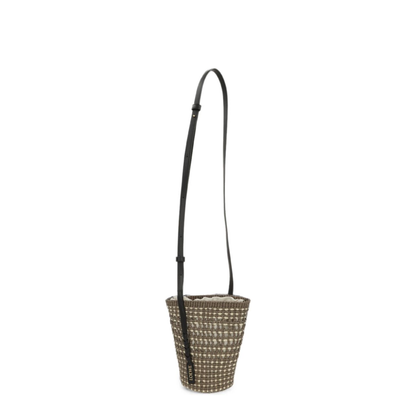 Braid Pocket Iraca Palm Crossbody Bag - Khaki/Natural - Image 3