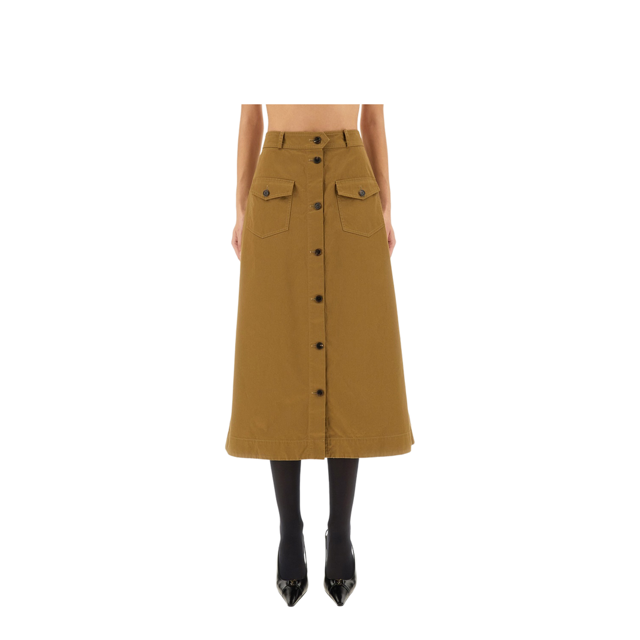 MIDI SKIRT WITH BUTTONS - Image 1