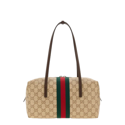 Melrose Medium Coated GG Canvas Top Handle Bag - Beige - Image 2