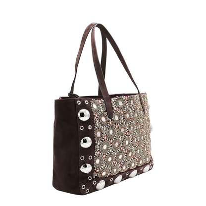 Garavani Brown Leather Tote Bag - Image 1