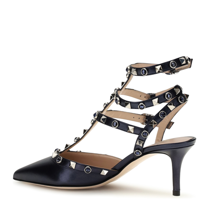 Rockstud Pumps in Laminated Leather - Image 3