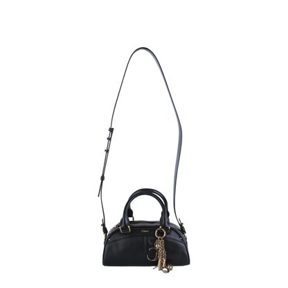Small Chloé Bowling Bag in Soft Leather - Black - Image 2