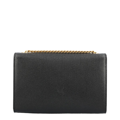 Kate Small Grain de Poudre Leather Chain Bag - Black - Image 4