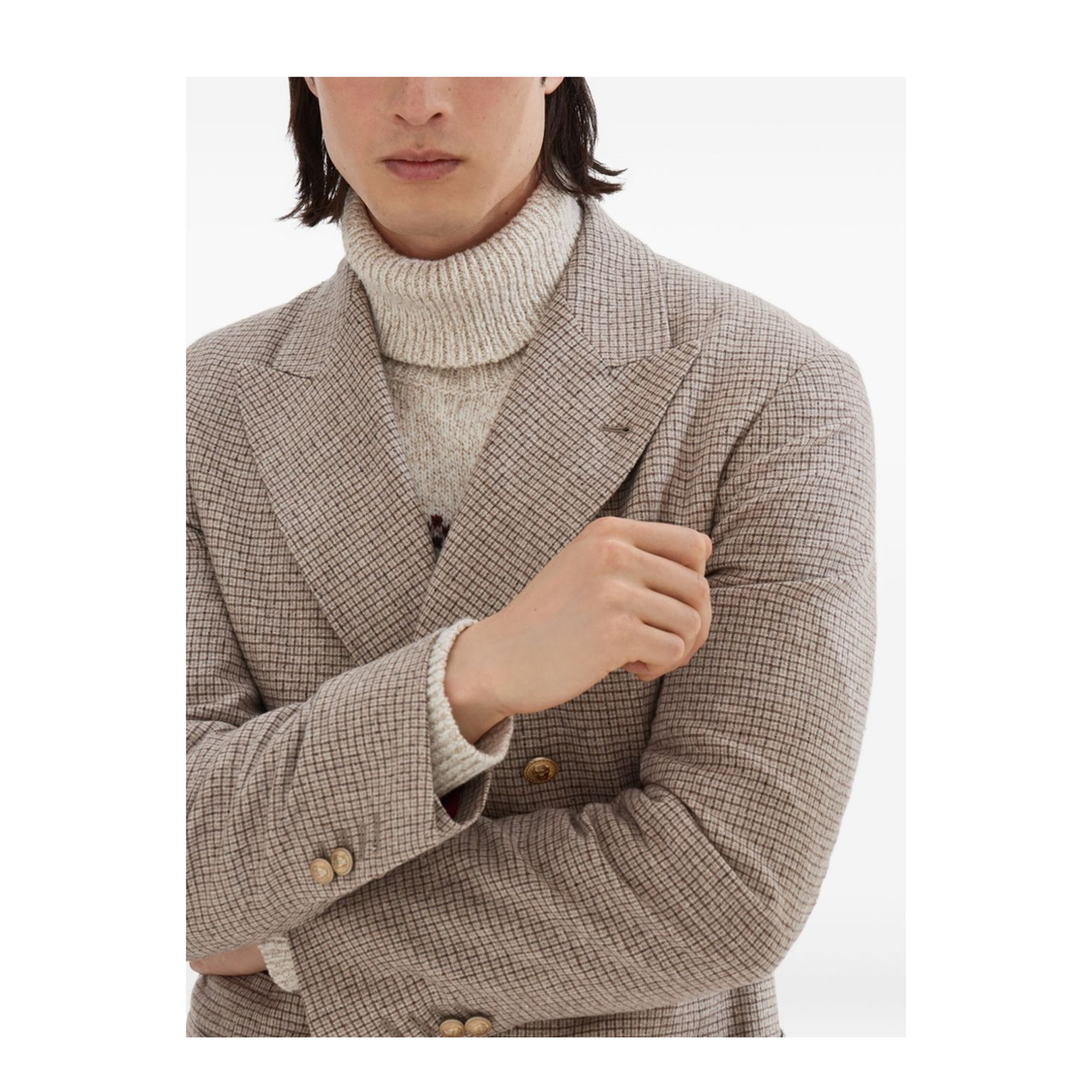 Wool and Silk Double-Breasted Jacket - Image 6