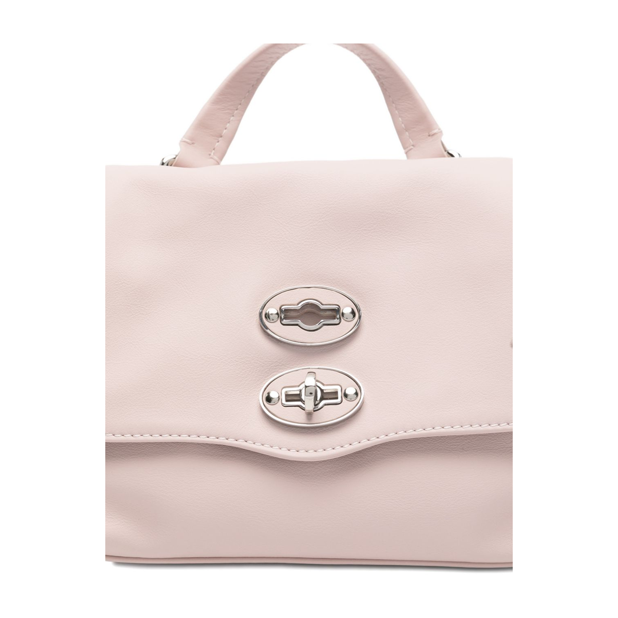 Postina Baby Saeta Leather Top-Handle Bag - Pale Pink - Image 2