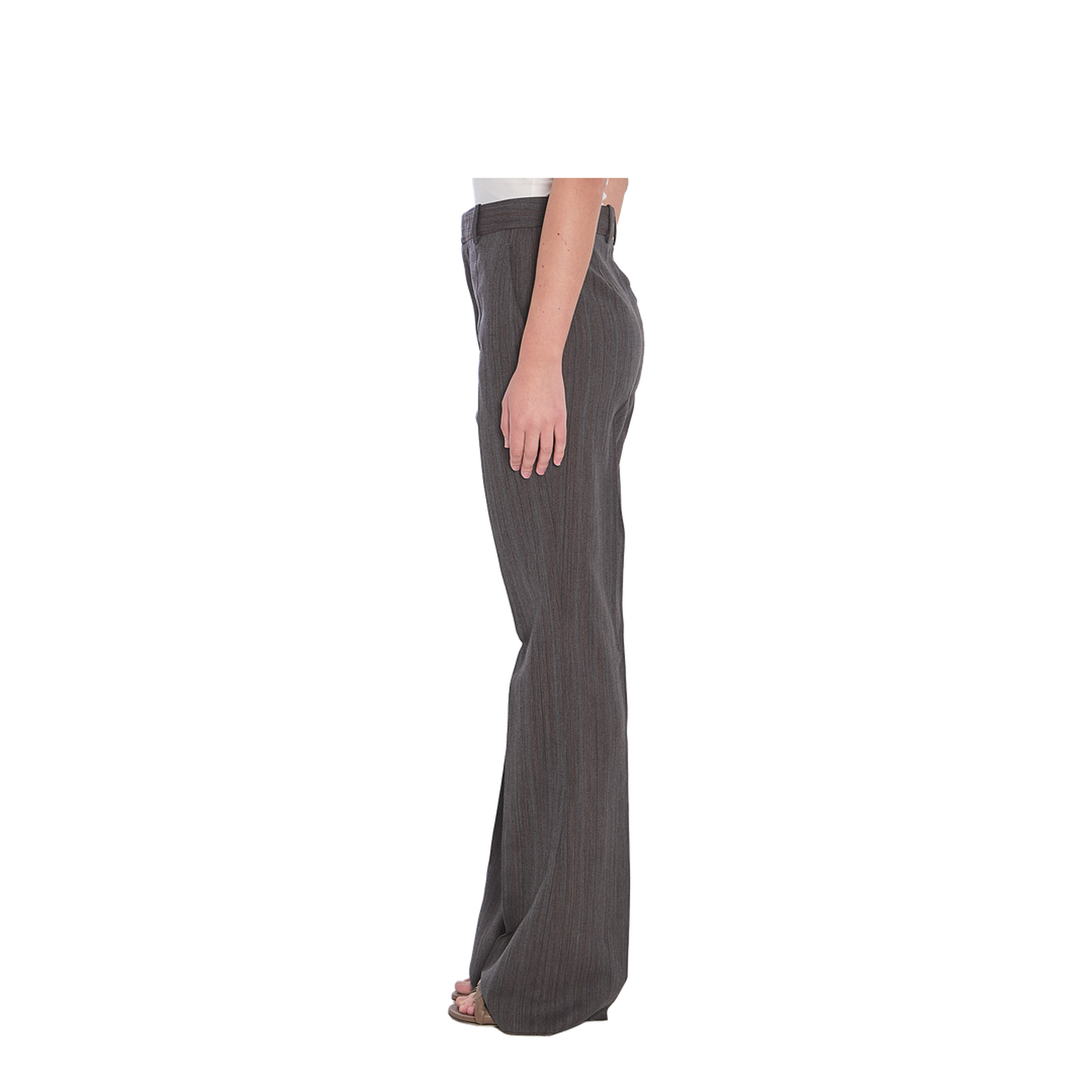 Wool Trousers With Thin Stripes - Image 3