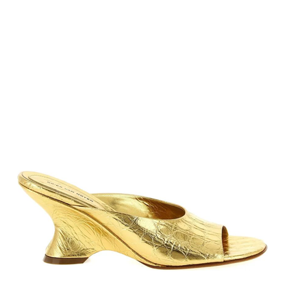 Open-toe leather mules - Image 1