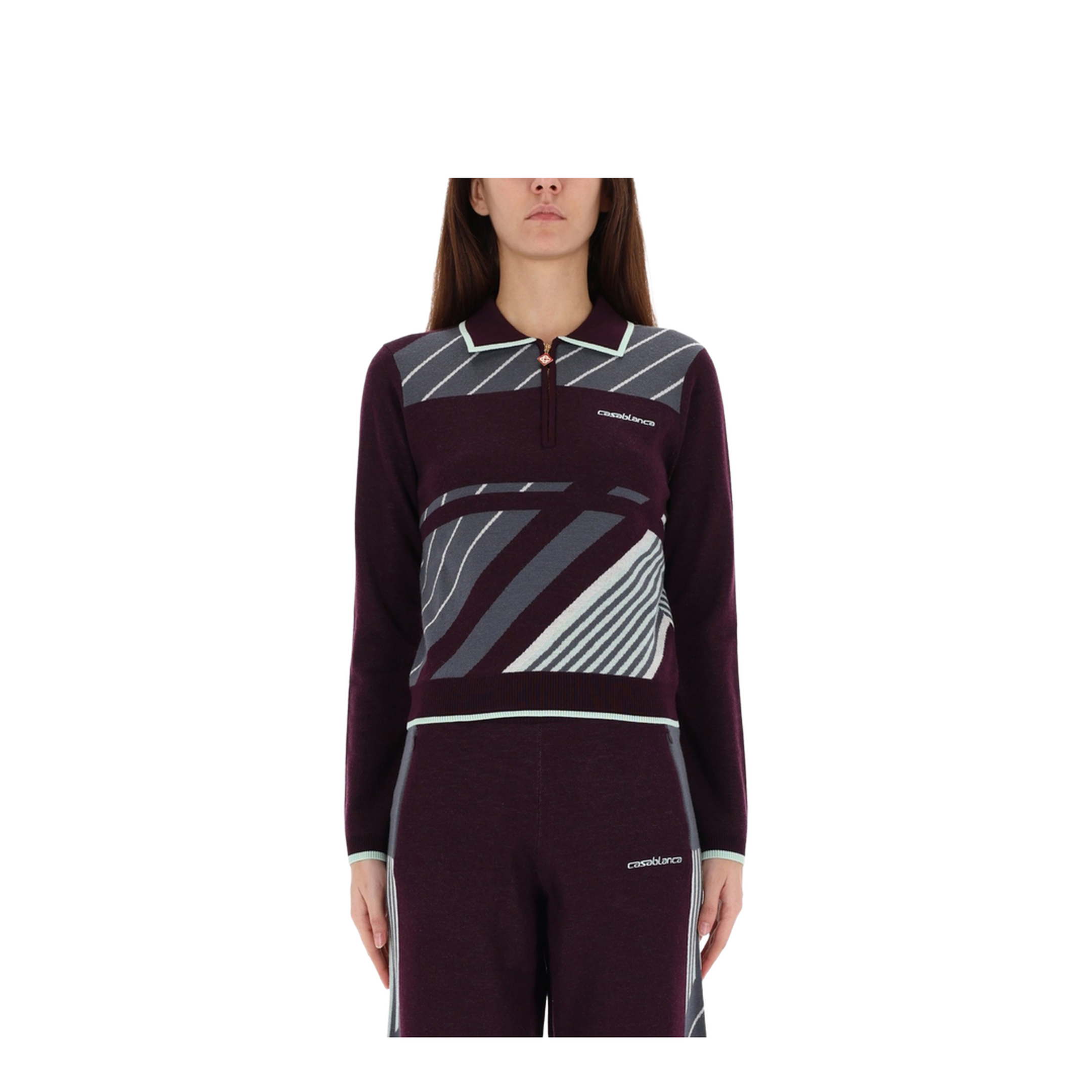 Diagonal Tennis Polo Shirt - Image 1
