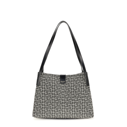 Release Small Calfskin Tote - Ivory and Black - Image 1