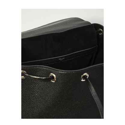 Folco Large Calfskin Backpack - Black - Image 4