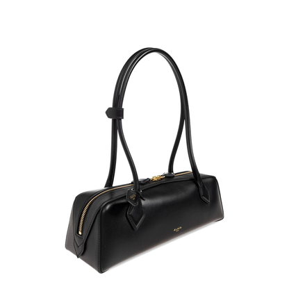 Le Teckel Medium Nubuk Shoulder Bag - Brown/Gold - Image 6