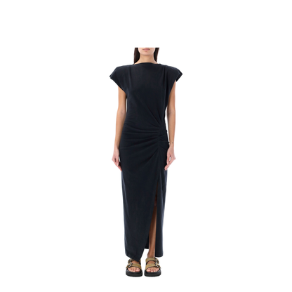 Long Black Nadela Jersey Dress - Image 4
