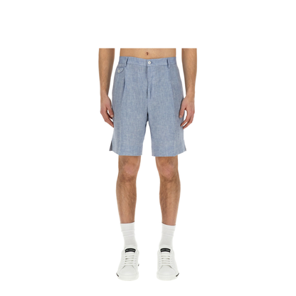 Linen Bermuda Shorts - Image 1