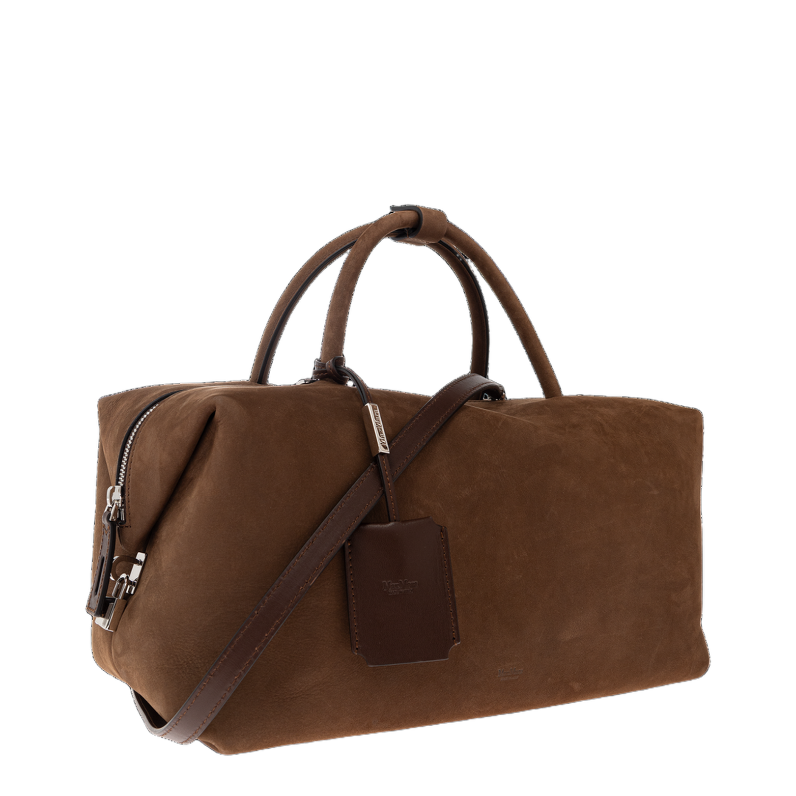 Large Nubuck Leather Bowler Bag - Image 4