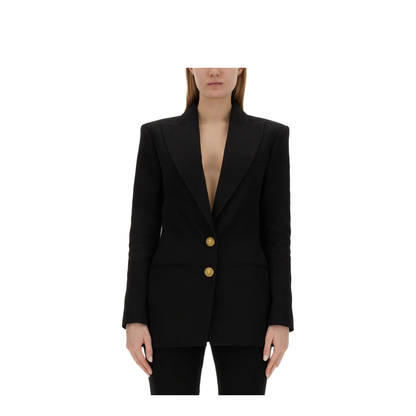 Black Single-Breasted Blazer - Image 1