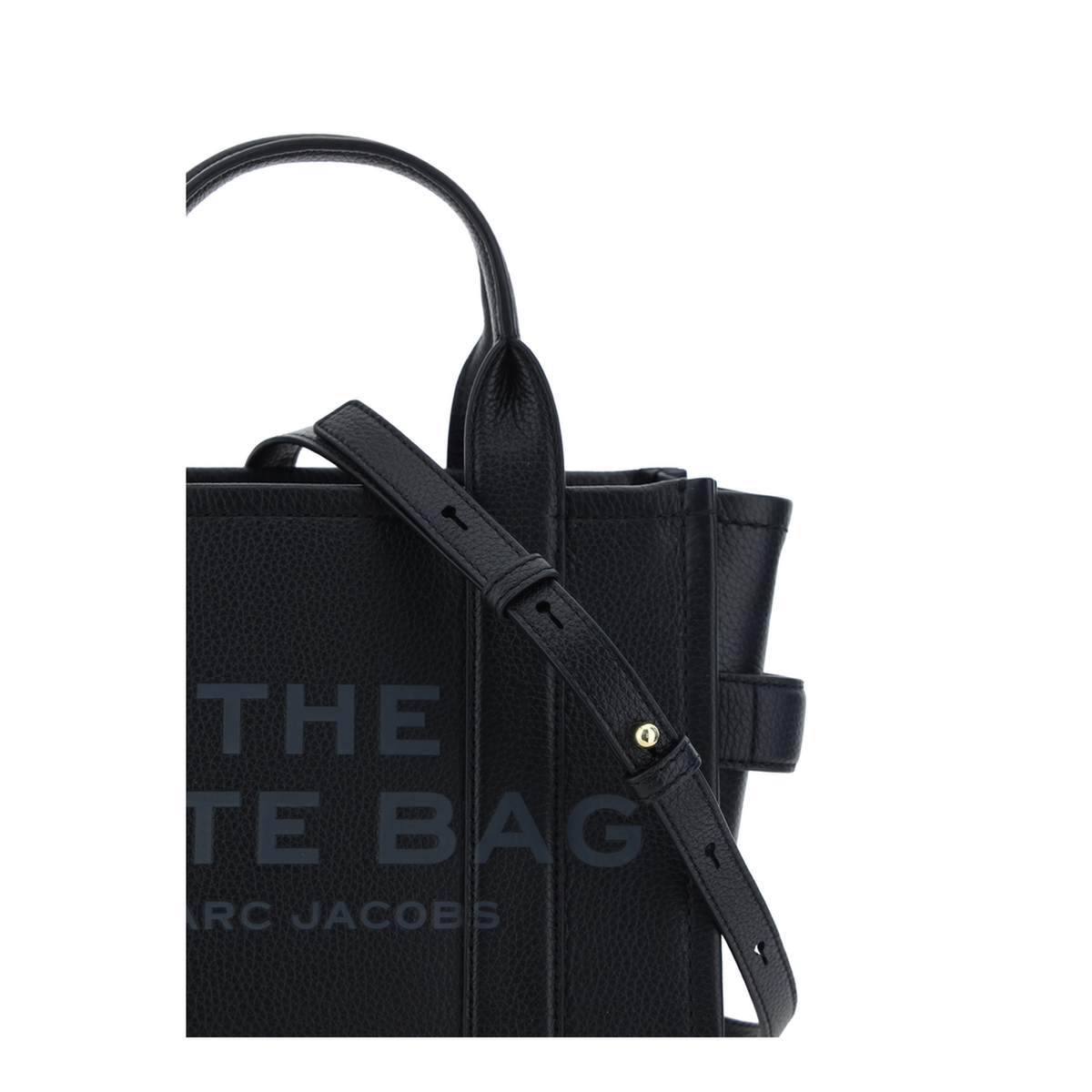 Small Leather Tote Bag - Black - Image 4