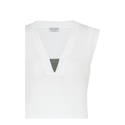 Stretch Cotton Jersey Tank Top with Precious Faux-Layering - Image 15