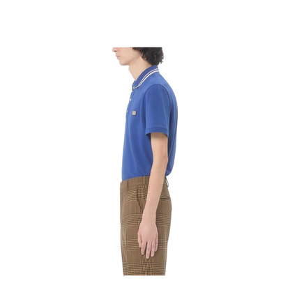 Cotton Piqué Polo Shirt with Vlogo Patch - Image 5