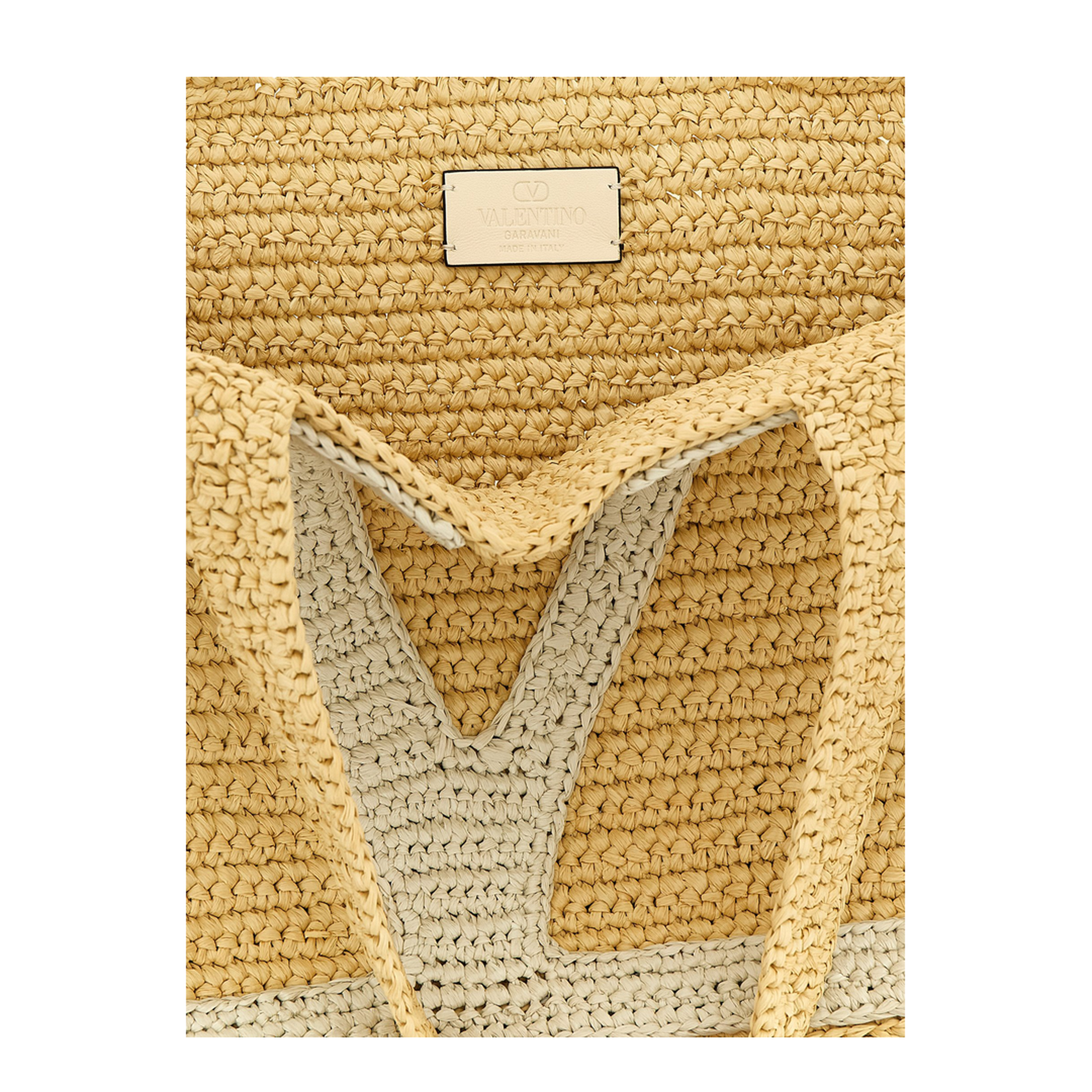 Viva Superstar Large Synthetic Raffia Shopping Bag - Natural - Image 4