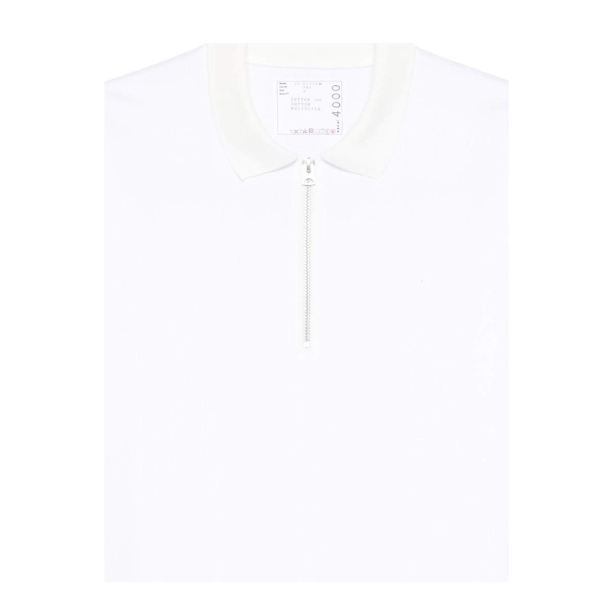 White Zip Fastening Polo - Image 3