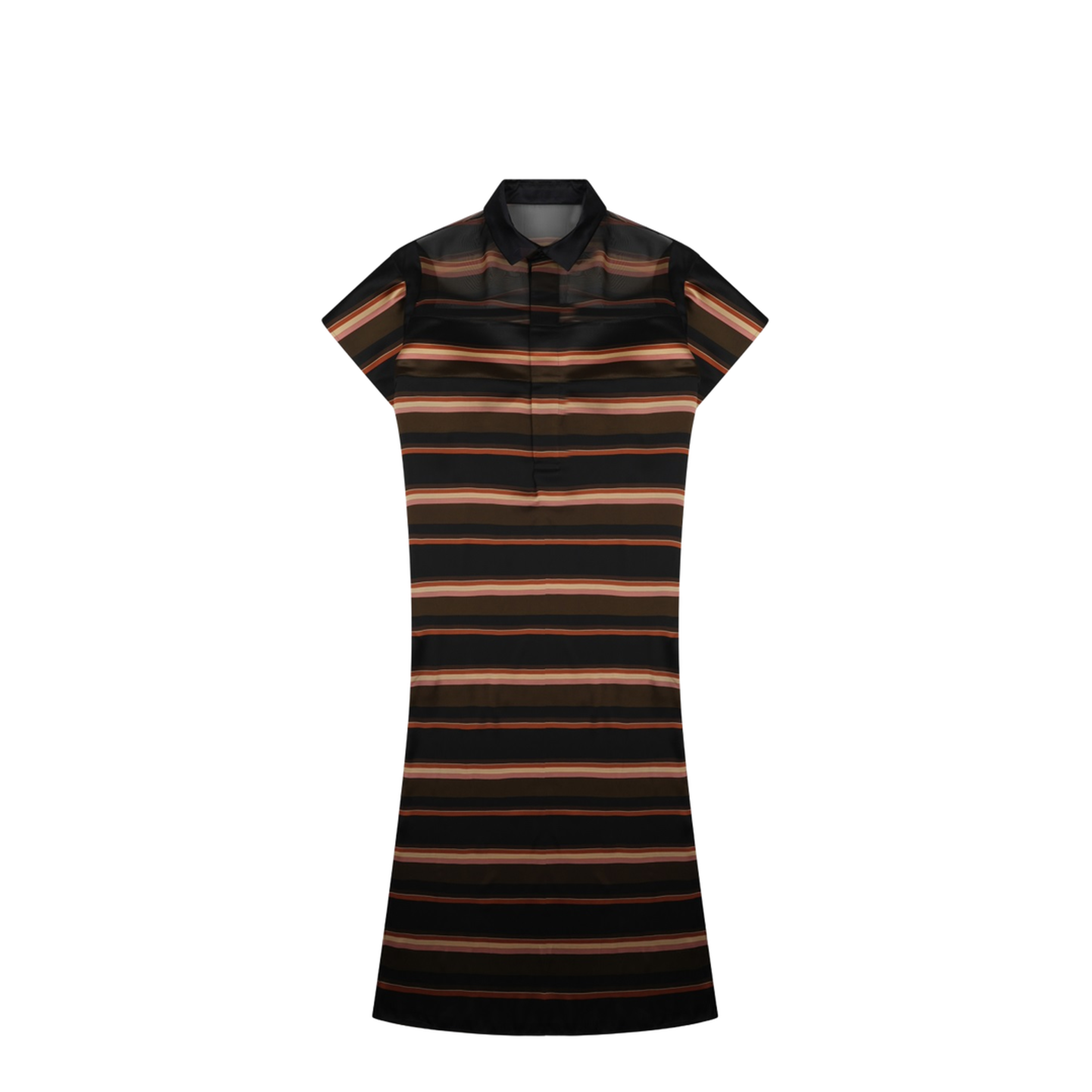 MIDI DRESS WITH HORIZONTAL STRIPE PRINT - Image 4