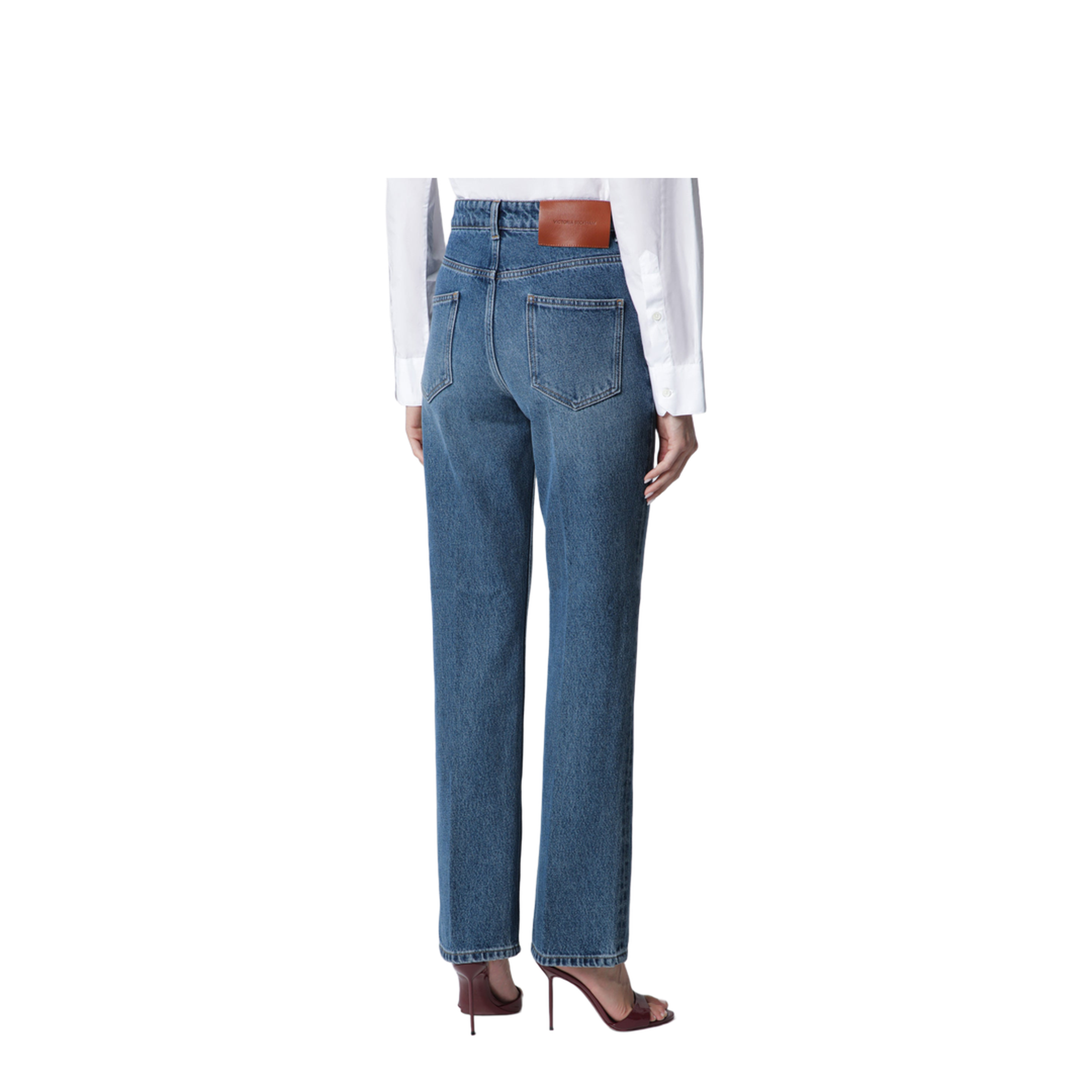 Julia Jeans in Blue Cotton Denim - Image 2