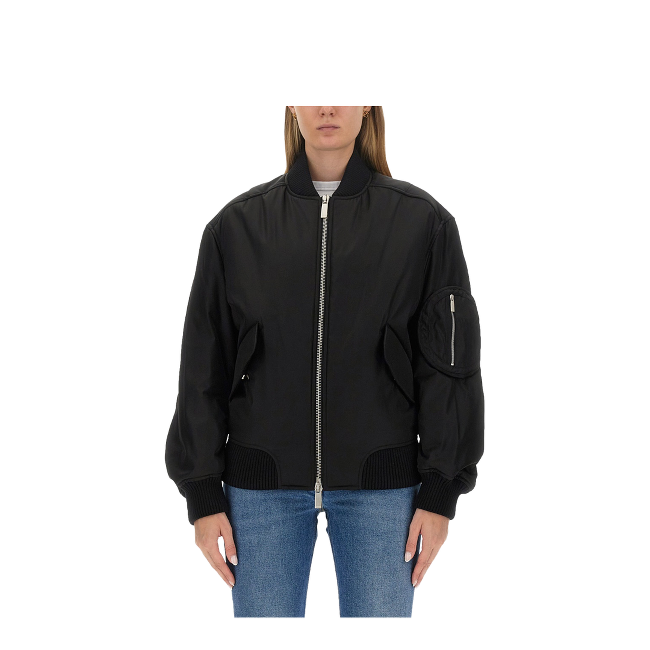 Nylon Bomber Jacket - Image 3