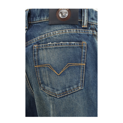 Distressed Straight-Leg Cotton Denim Jeans - Image 3