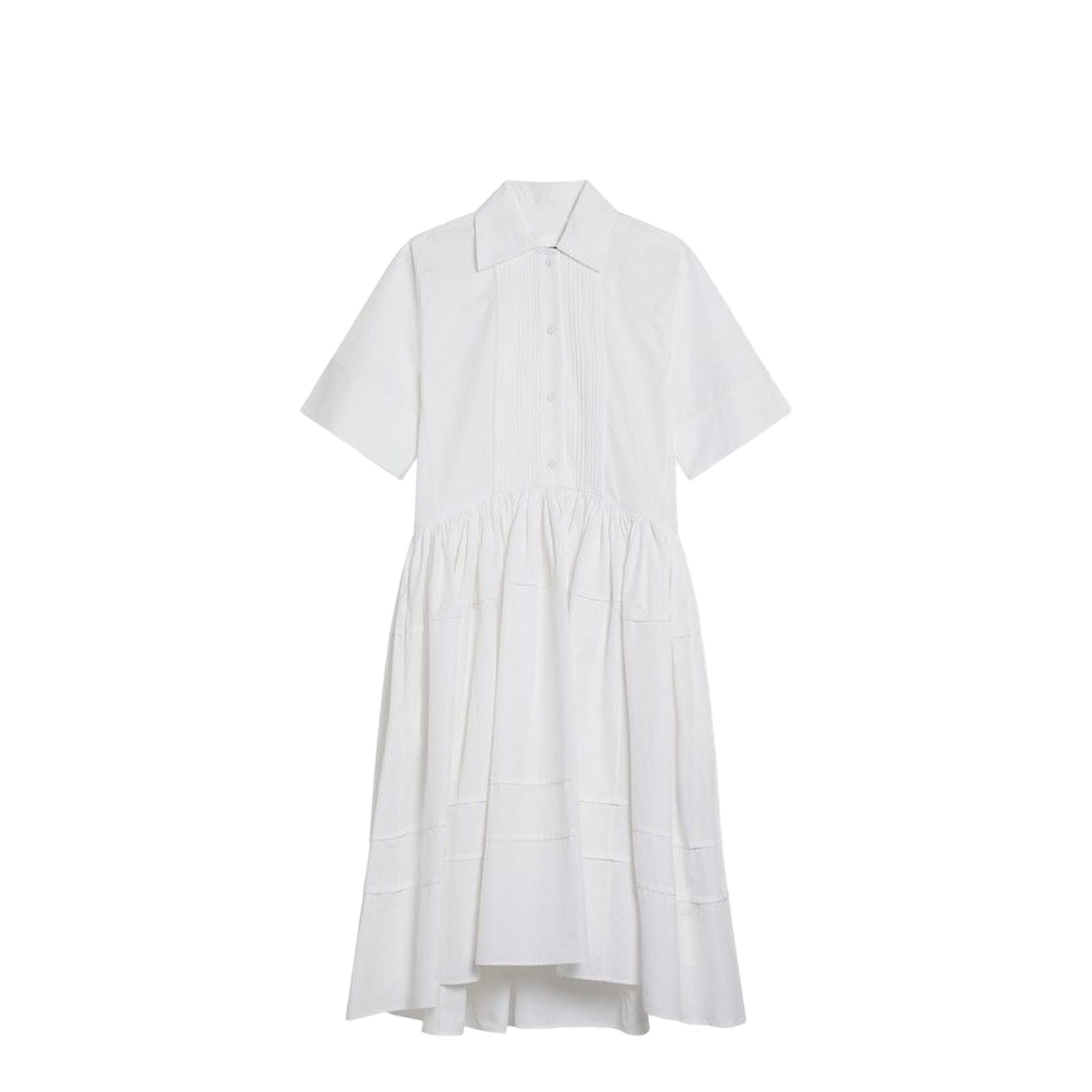 Cotton Poplin Dress White - Image 5