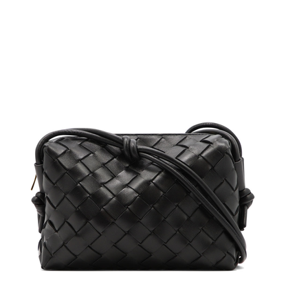 Loop Mini Leather Camera Bags - Black - Image 1