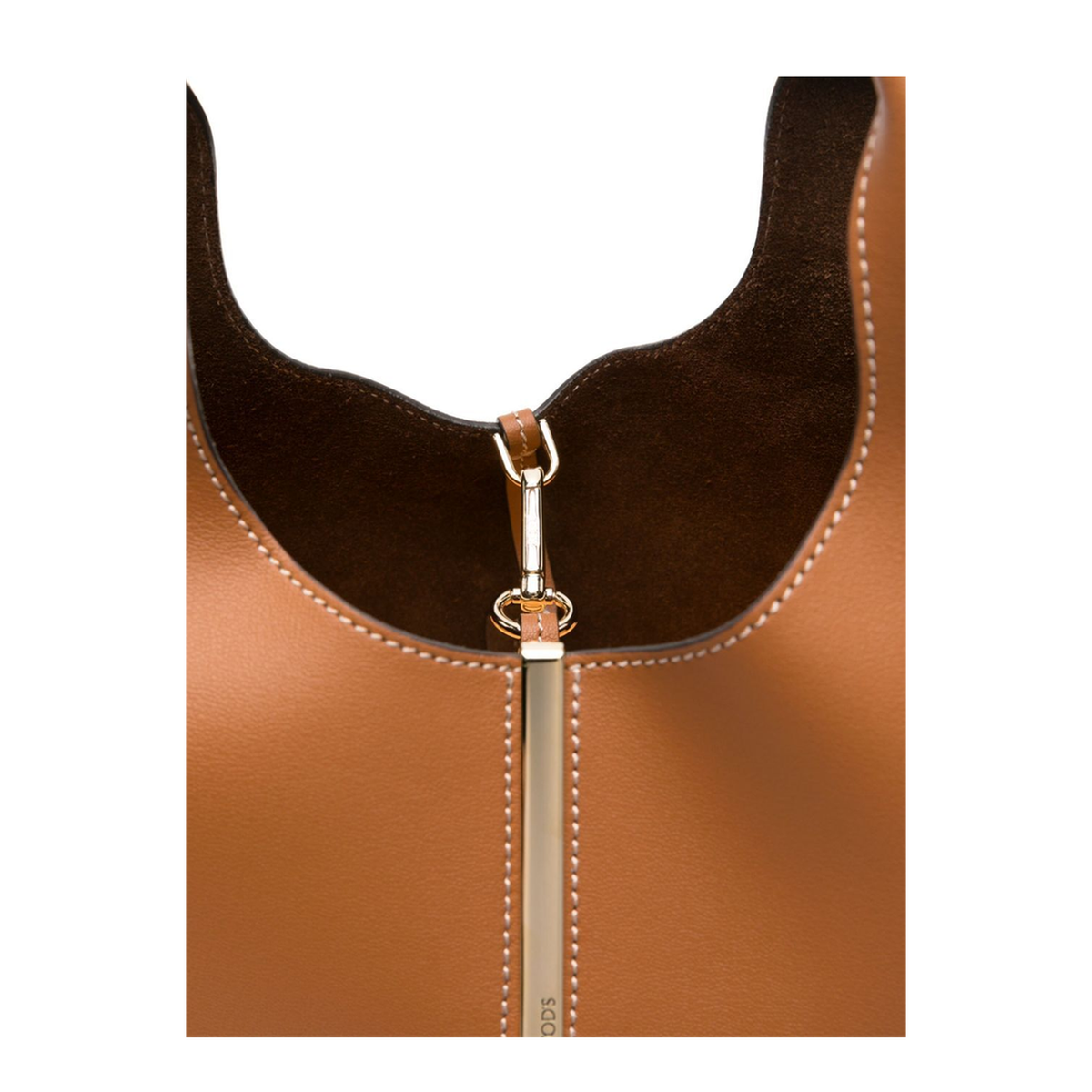 Small Calfskin Tote - Brown - Image 3