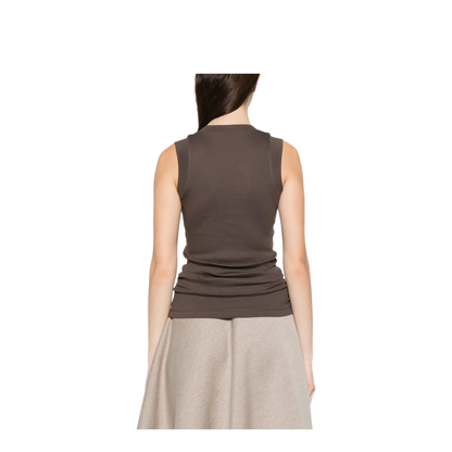 Stretch Cotton Jersey Tank Top with Precious Faux-Layering - Image 9
