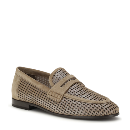 Sparkling Net Leather Loafers - Image 2