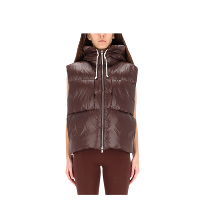 Chocolate Nylon Down Jacket - Image 1