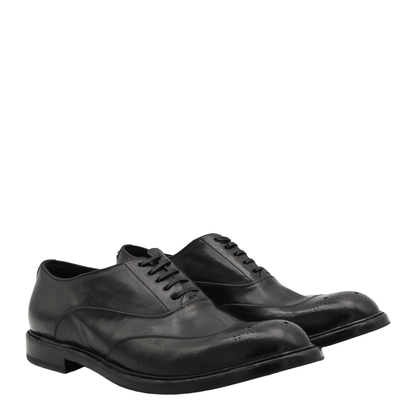 Washed Black Calfskin Lace-Up Shoe - Image 4