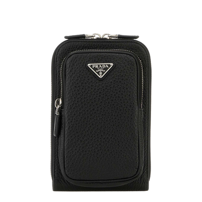 Black Leather Phone Case - Image 1