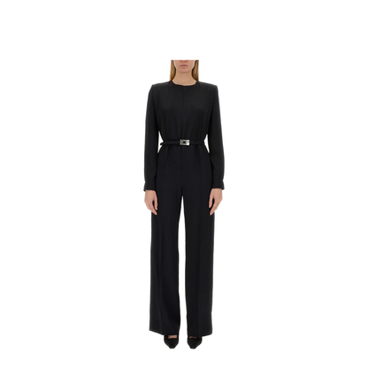 Viscose Jumpsuit with Belt - Image 1