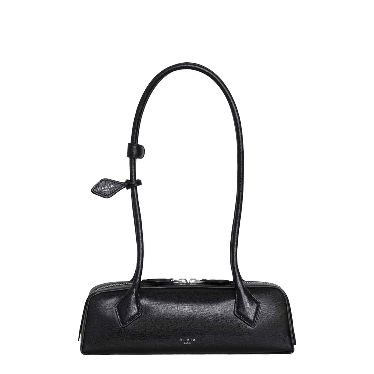 Le Teckel Small Goat Leather Shoulder Bag - Black - Image 1