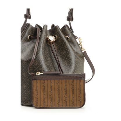 T Monogram Coated Canvas Bucket Bag - Image 5