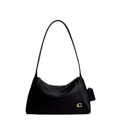 Lola Leather Shoulder Bag - Black - Image 2