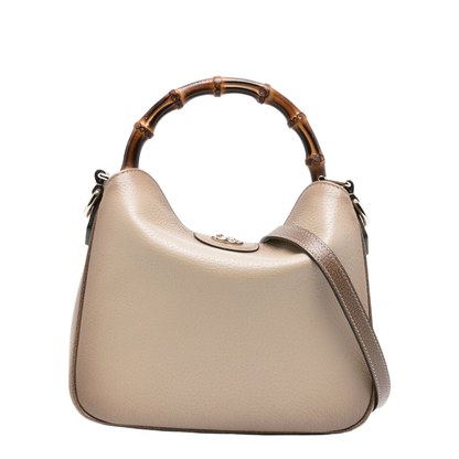 Diana Small Shoulder Bag in Gradient Oatmeal Leather - Image 1