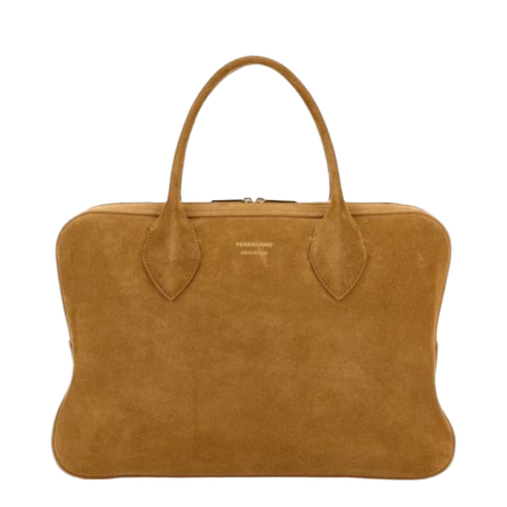 Camel Suede Medium Handbag - Image 1