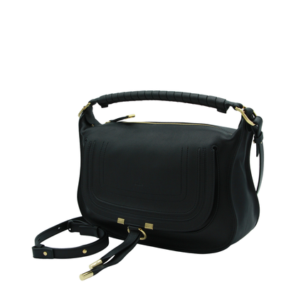Marcie Small Calfskin Shoulder Bag - Black - Image 4
