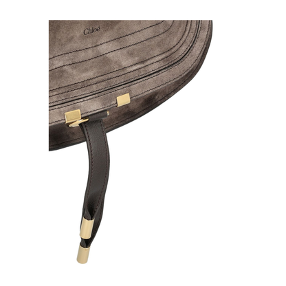 Marcie Small Suede Shoulder Bag - Brown - Image 3