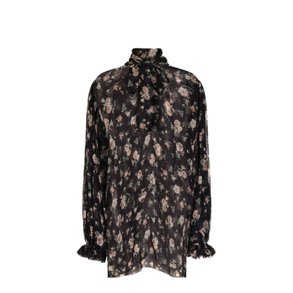 Vintage Rose Print Top - Image 1