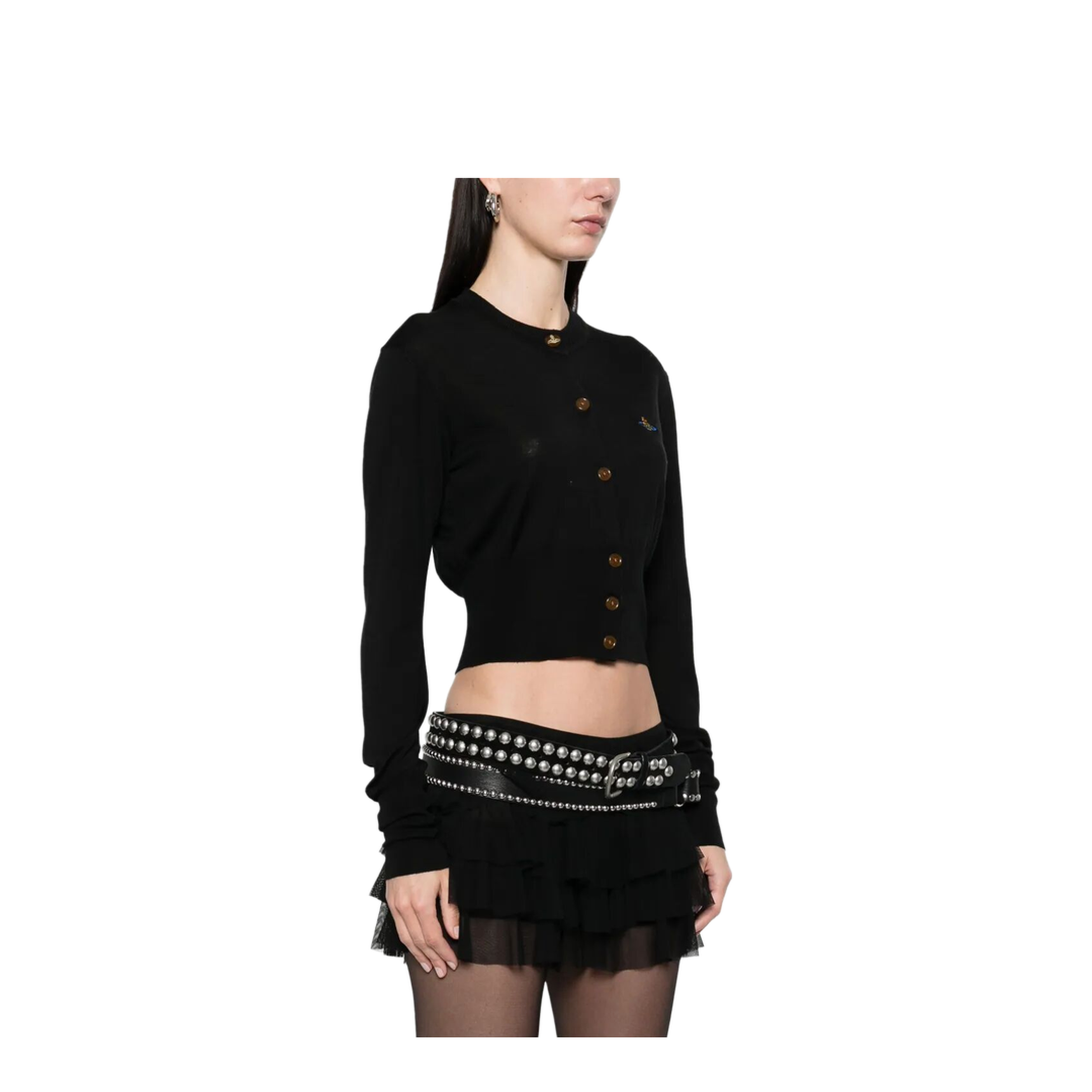Silk Blend Cropped Cardigan - Image 5