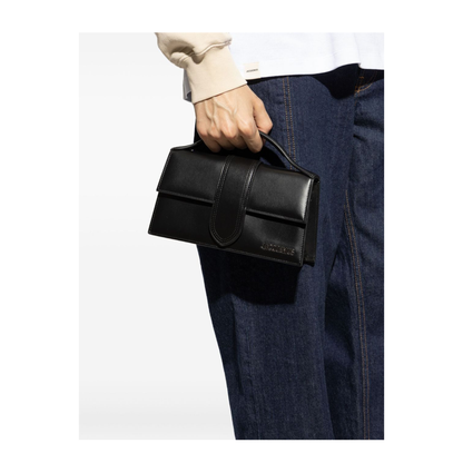 The Bambino Large Cow Leather Top-Handle Bag - Noir - Image 3