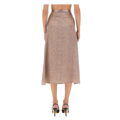 MIDI SKIRT BEIGE - Image 2