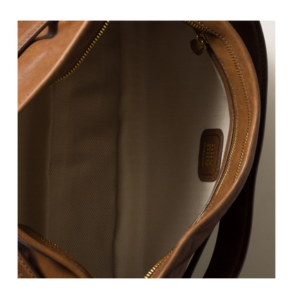 Brown Nappa Leather Aventure Shoulder Bag - Image 4