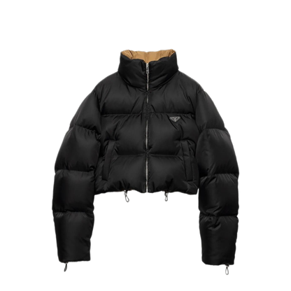 Cropped Fit Stand-Up Collar Down Jacket - Image 1